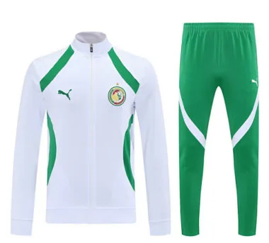 25-26 Senegal White Football Tracksuit Long Jacket Suits Cheap Football Jersey Wholesale Yupoo
