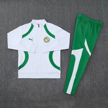 25-26 Senegal White Football Tracksuit Long Jacket Suits Cheap Football Jersey Wholesale Yupoo