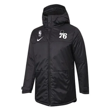 20-21 Philadelphia 76ers black cotton coat size S-2XL