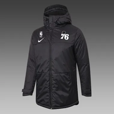 20-21 Philadelphia 76ers black cotton coat size S-2XL