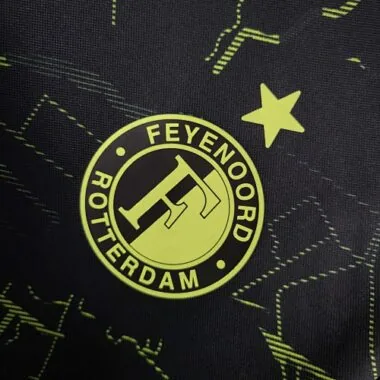 23-24 Camisolas de futebol baratas do Feyenoord Black, tamanhos S a XXL