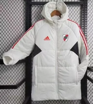 2023/24 River Plate white cotton coat size