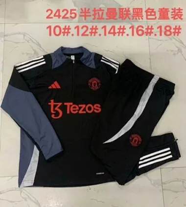 24-25 Manchester United Kids Long Sleeve Training Suit Yupoo