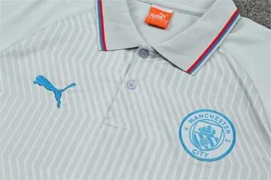 Manchester City Polo grey stripes