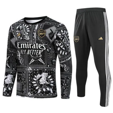 2023/24 Arsenal Long Sleeve Kits Black Training Suits