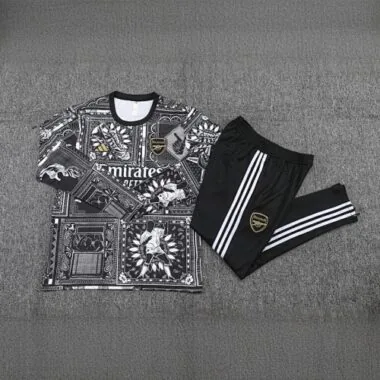 2023/24 Arsenal Long Sleeve Kits Black Training Suits