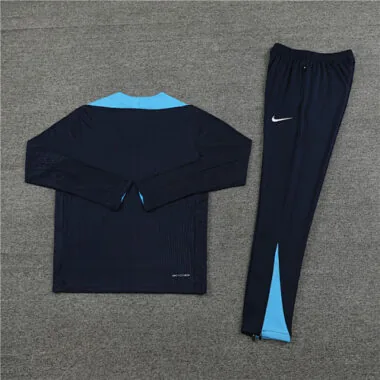 24-25 Chelsea Long Sleeve Tracksuit Navy Training Suits
