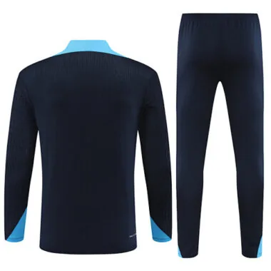24-25 Chelsea Long Sleeve Tracksuit Navy Training Suits