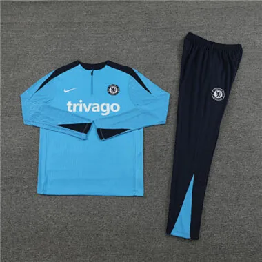 24-25 Chelsea Long Sleeve Tracksuit Blue Training Suits