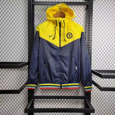 23-24 Chelsea Yellow and Navy Windbreaker Jacket
