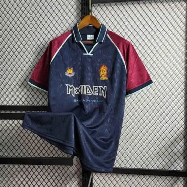 99-00 West Ham Iron Maiden Home Joint Board Retro Kit Vintage Shirt