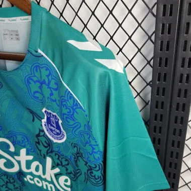 23-24 Everton Hummel Limited Edition Kit Pre-Match Shamrock Shirt