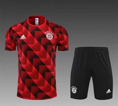 22-23 Bayern Training Suit Short Sleeve Kit Red