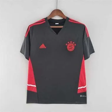 22-23 Bayern training suit blackred edge