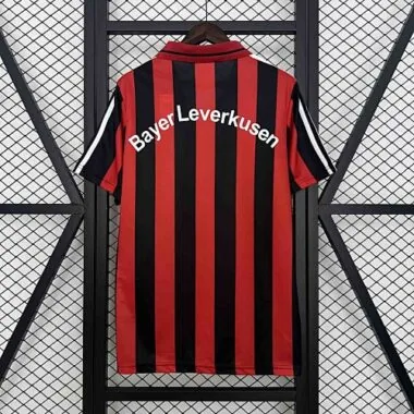 Equipa de casa retro 2001-02 do Bayer 04 Leverkusen, tamanhos S a XXL