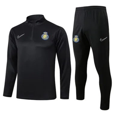 24-25 Al-Nassr Long Sleeve Tracksuit Black Training Suits