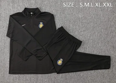 2024/25 Al-Nassr Long Sleeve Tracksuit Black Training Suits