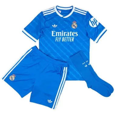 25-26 Kids Real Madrid Third Away Kids Full Kit Cheap Football Jersey Wholesale Yupoo