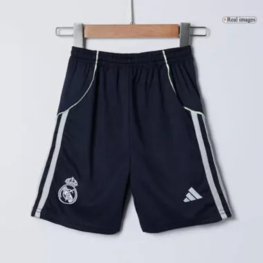 2025/26 Kids Real Madrid visitante Kids Full Kit camisola de futebol foto do álbum 4