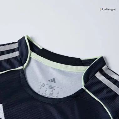 2025/26 Kids Real Madrid visitante Kids Full Kit camisola de futebol foto do álbum 11
