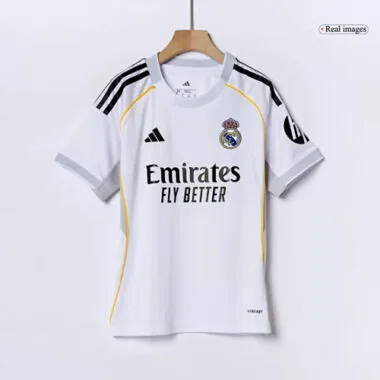 25-26 Kids Real Madrid Home Kids Full Kit Cheap Football Jersey Wholesale Yupoo