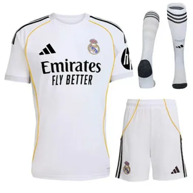 25-26 Real Madrid Home Full Kit Cheap Football Jersey Wholesale Yupoo