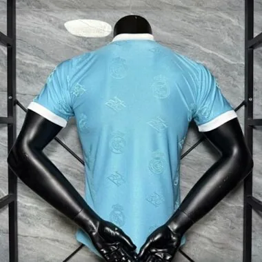25-26 Player Real Madrid Blue Polo Special Edition Kit Cheap Football Jersey Wholesale Yupoo