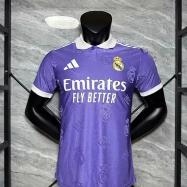 25-26 Player Real Madrid Purple Polo Special Edition Kit Cheap Football Jersey Wholesale Yupoo