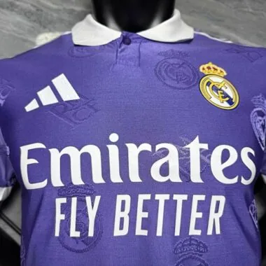 25-26 Player Real Madrid Purple Polo Special Edition Kit Cheap Football Jersey Wholesale Yupoo