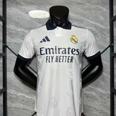 25-26 Player Real Madrid White Polo Special Edition Kit Cheap Football Jersey Wholesale Yupoo