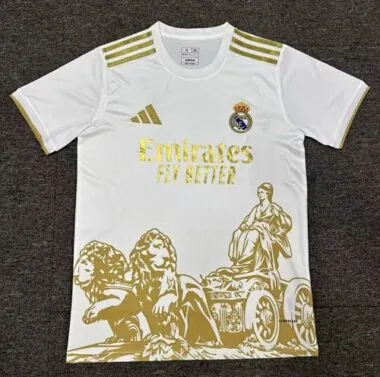 25-26 Real Madrid White & Golden Special Edition Kit S-4XL Cheap Football Jersey Wholesale Yupoo