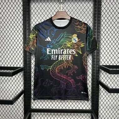 24-25 Real Madrid Rainbow Dragon Black Training Kit