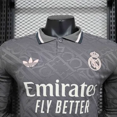Camiseta de manga larga del Real Madrid, tercera equipación, versión jugador, 24-25