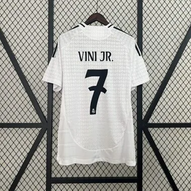 Thuis Tenue van Real Madrid uit 24-25 met allerlei emblemen