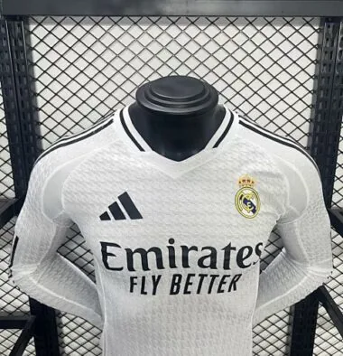 24-25 Real Madrid Home Long Sleeve Kit Player Version Shirt