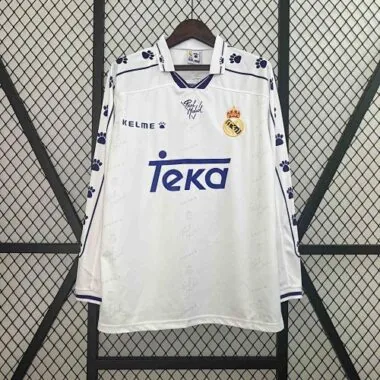 94-96 Real Madrid Home Retro Kit Long Sleeve Vintage Shirt