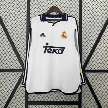 00-01 Real Madrid Home Retro Kit Long Sleeve Vintage Shirt