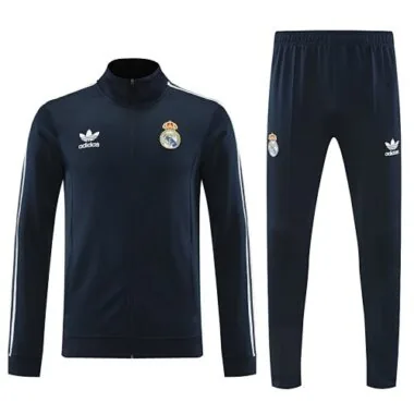 24-25 Real Madrid Long Sleeve Kits Black Jacket Suits