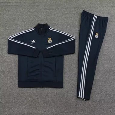 24-25 Real Madrid Long Sleeve Kits Black Jacket Suits