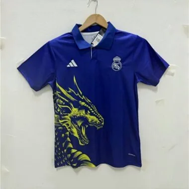 24-25 Real Madrid Blue Dragon Polo Shirt