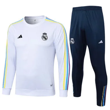 23-24 Real Madrid Long Sleeve Kits White Training Suits
