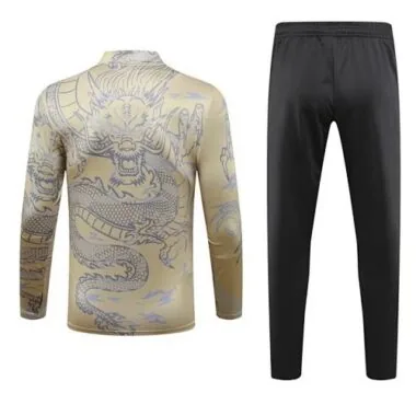 23-24 Real Madrid Long Sleeve Kits Yellow Dragon Special Training Suits