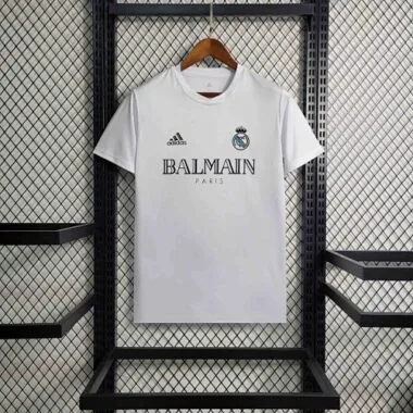 23-24 Real Madrid Special Editon Kit White Black Logo Shirt