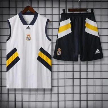 23-24 Real Madrid Training Vest Suits White Sleeveless Kit
