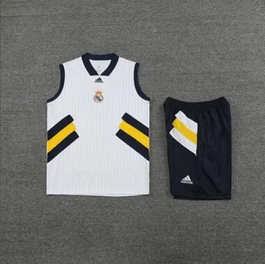 23-24 Real Madrid Training Vest Suits White Sleeveless Kit