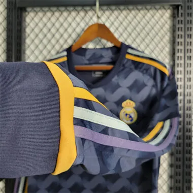 23-24 Real Madrid away long sleeved size S-3XL Soccer Jersey