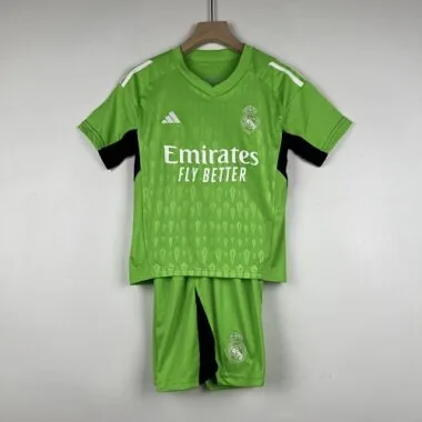 23-24 Kids Goalkeeper Real Madrid Green Size 16-28