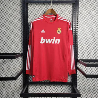 11-12 Real Madrid red away long sleeve