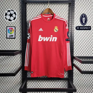 11-12 Real Madrid red away long sleeve