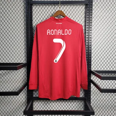 11-12 Real Madrid red away long sleeve